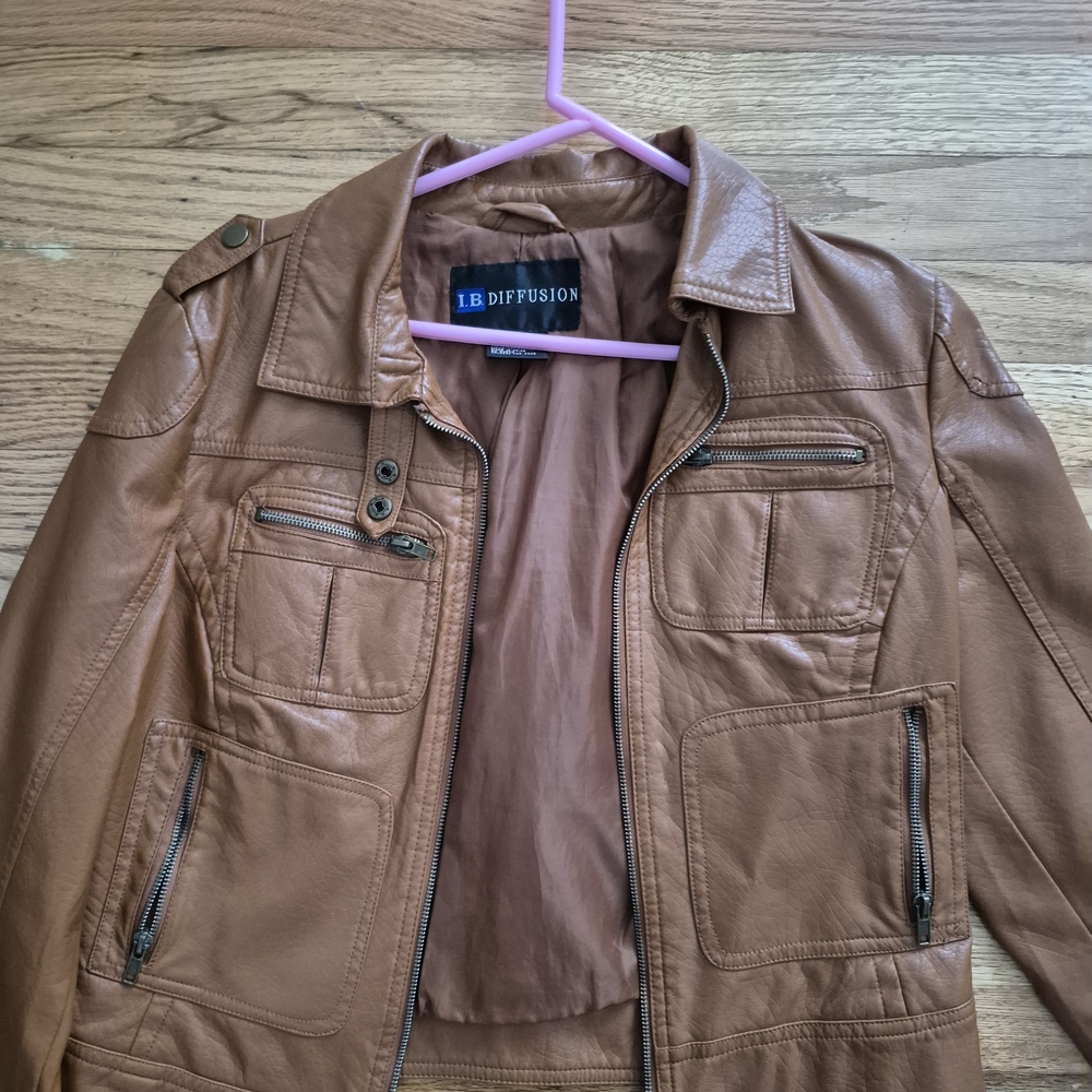 Lb Diffusion Brown Leather Jacket - image 1